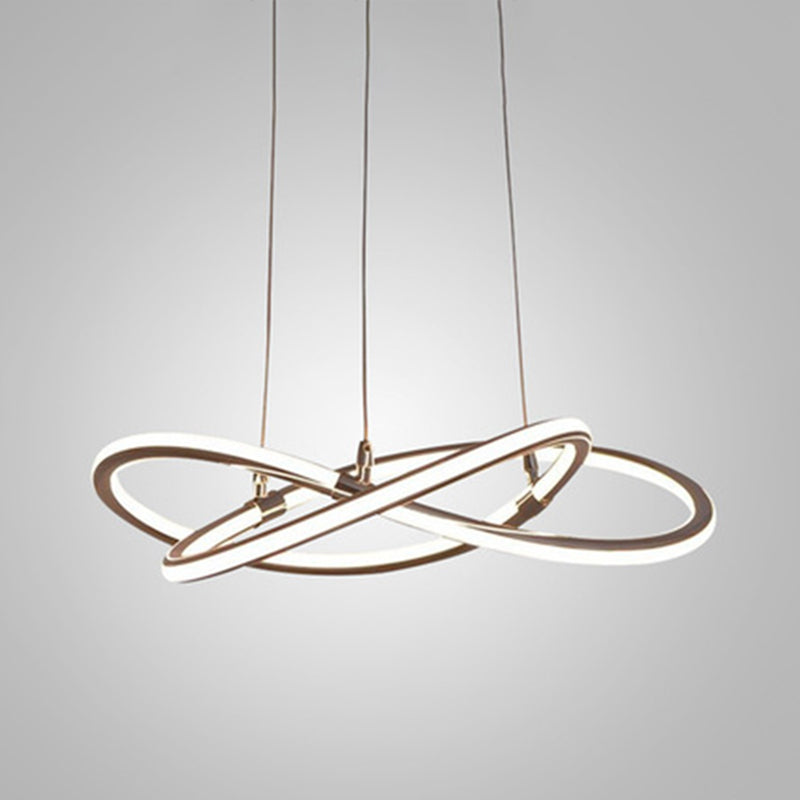 Clara Strip LED Pendant Light Gold Modern Chandelier