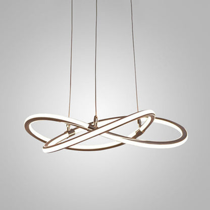 Clara Strip LED Pendant Light Gold Modern Chandelier