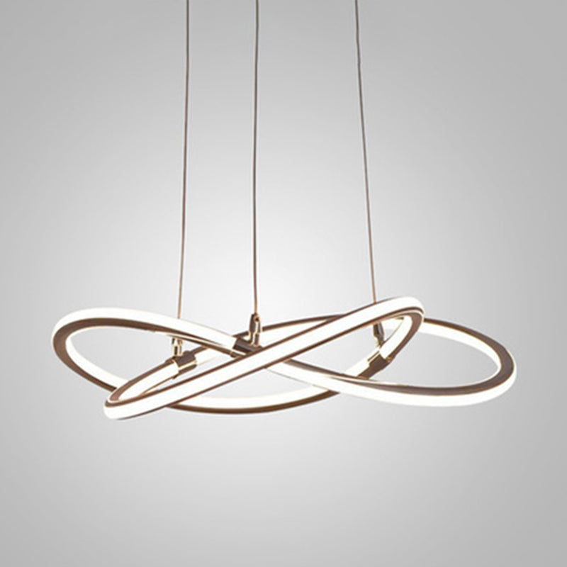 Clara Strip LED Pendant Light Gold Modern Chandelier