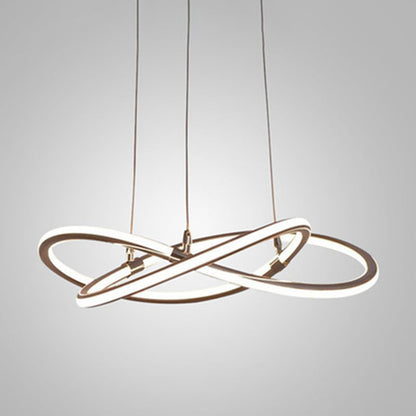 Clara Strip LED Pendant Light Gold Modern Chandelier