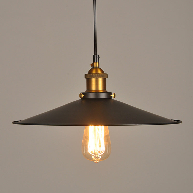 Élodie Cone Pendant Light Black Industrial Warehouse Lamp