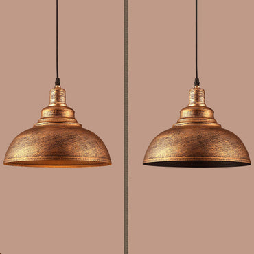 Aurélia Bowl Pendant Light Vintage Industrial Metal Hanging