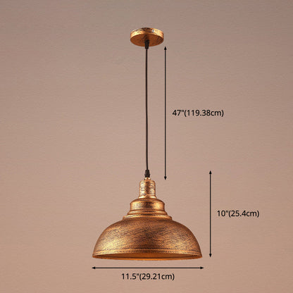 Aurélia Bowl Pendant Light Vintage Industrial Metal Hanging