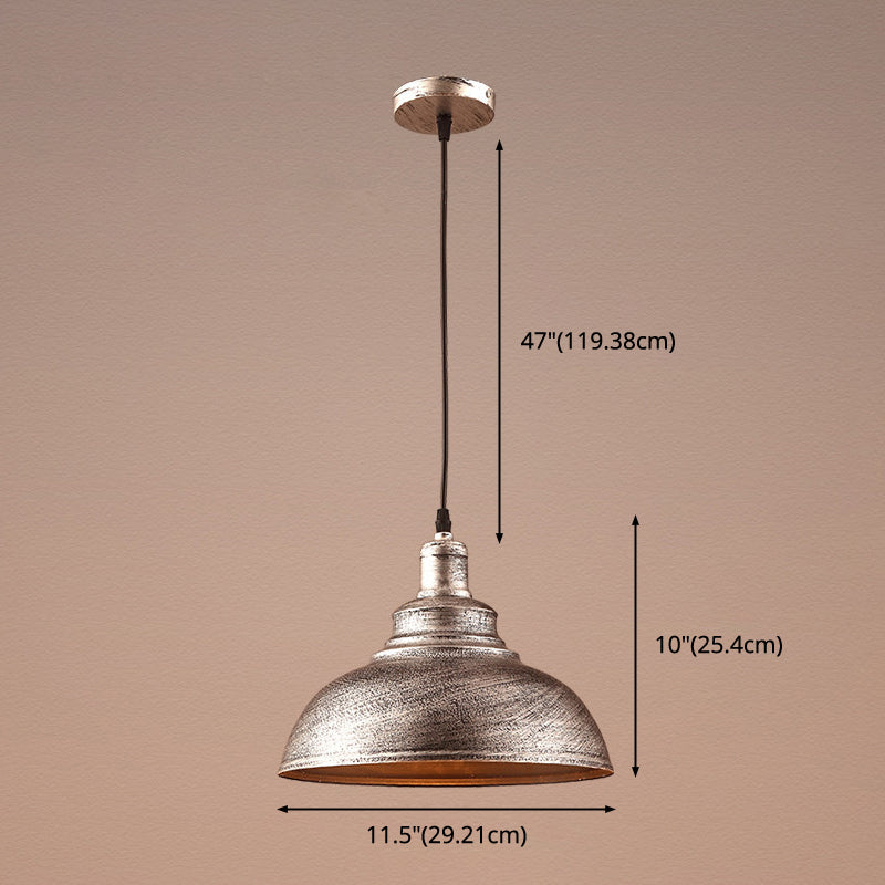 Aurélia Bowl Pendant Light Vintage Industrial Metal Hanging