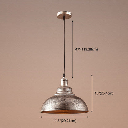 Aurélia Bowl Pendant Light Vintage Industrial Metal Hanging