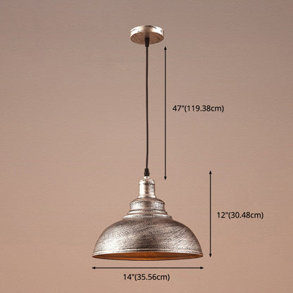 Aurélia Bowl Pendant Light Vintage Industrial Metal Hanging