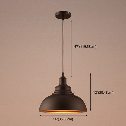 Aurélia Bowl Pendant Light Vintage Industrial Metal Hanging