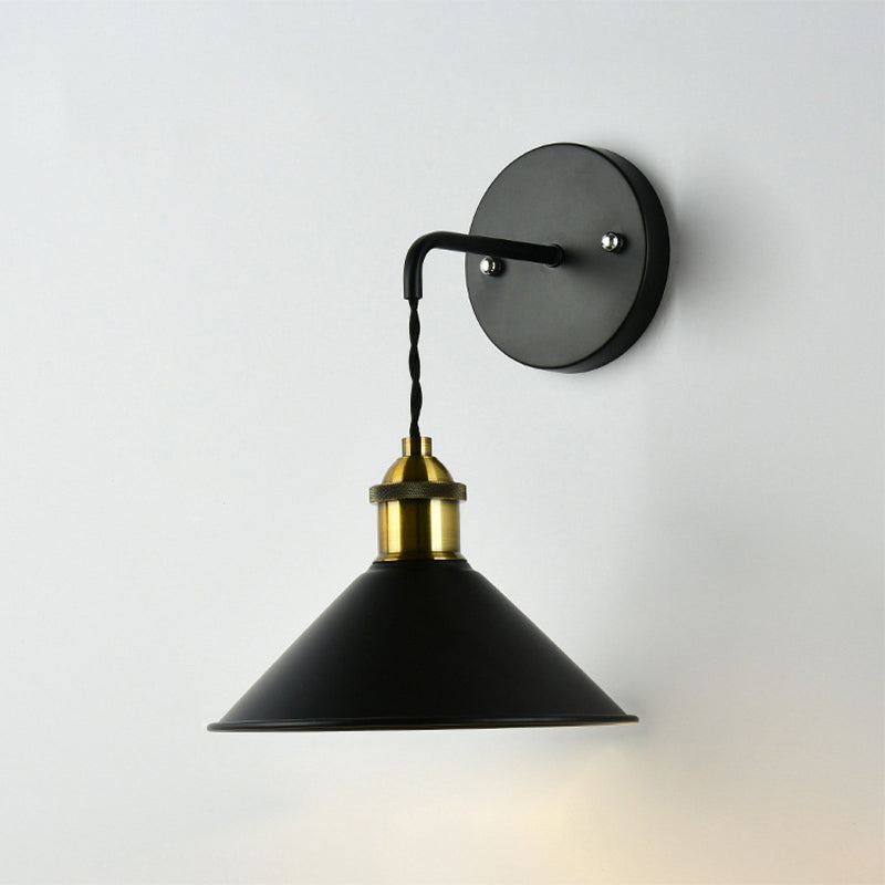 Thérèse Industrial Conical Wall Sconce 1-Head Black