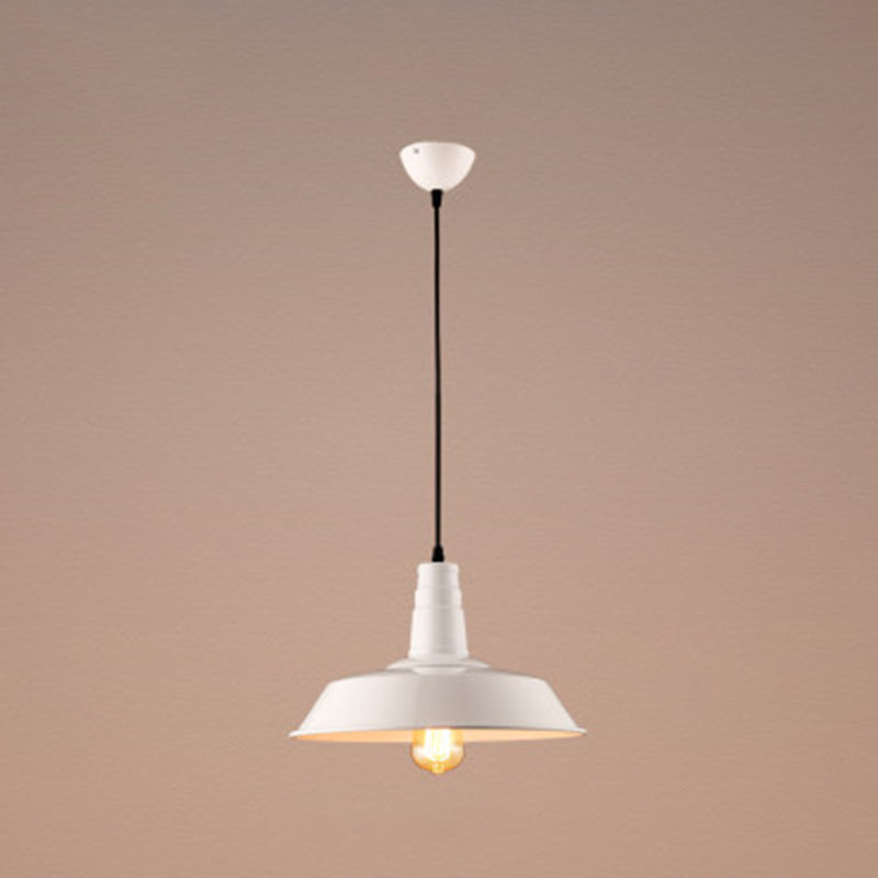 Elodie Industrial Metal Pendant Light Black White Hanging