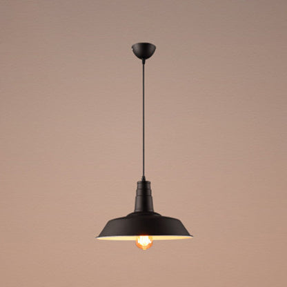 Elodie Industrial Metal Pendant Light Black White Hanging