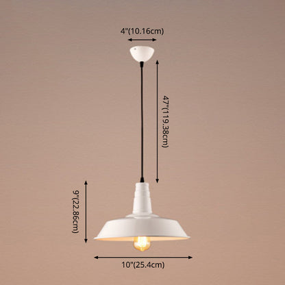 Elodie Industrial Metal Pendant Light Black White Hanging