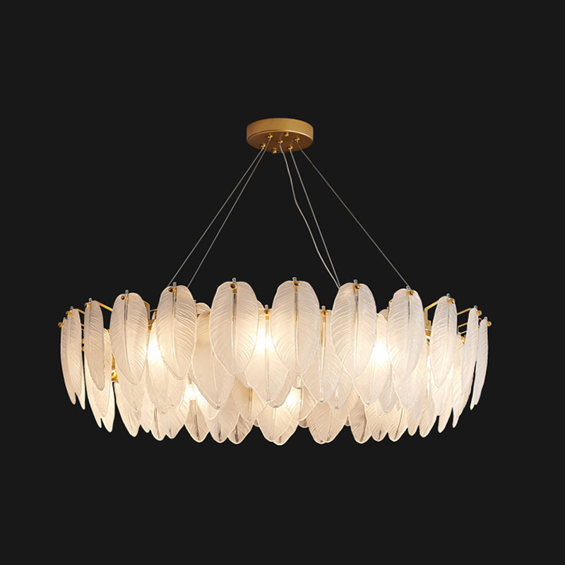 Élodie Crystal Feather Chandelier Pendant Light