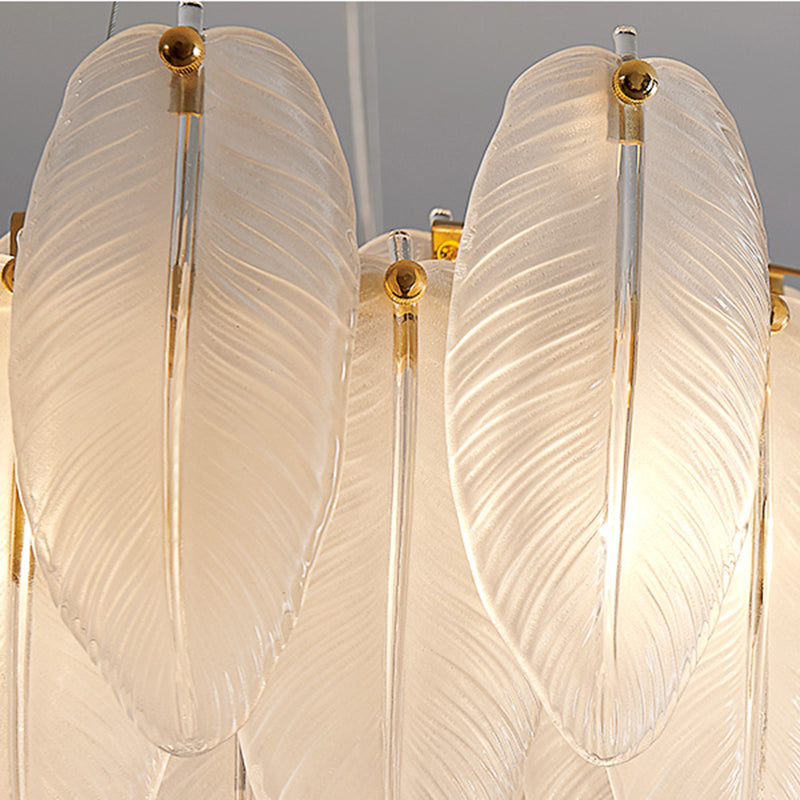 Élodie Crystal Feather Chandelier Pendant Light