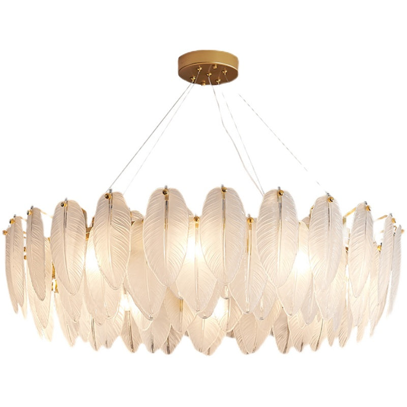 Élodie Crystal Feather Chandelier Pendant Light