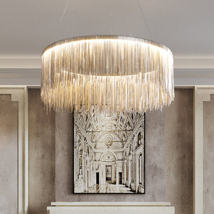 Margaux Tassel Chain Circular Chandelier