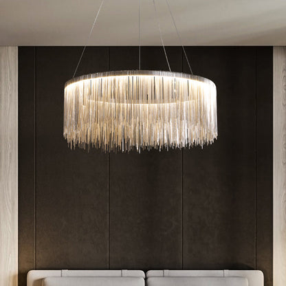 Margaux Tassel Chain Circular Chandelier