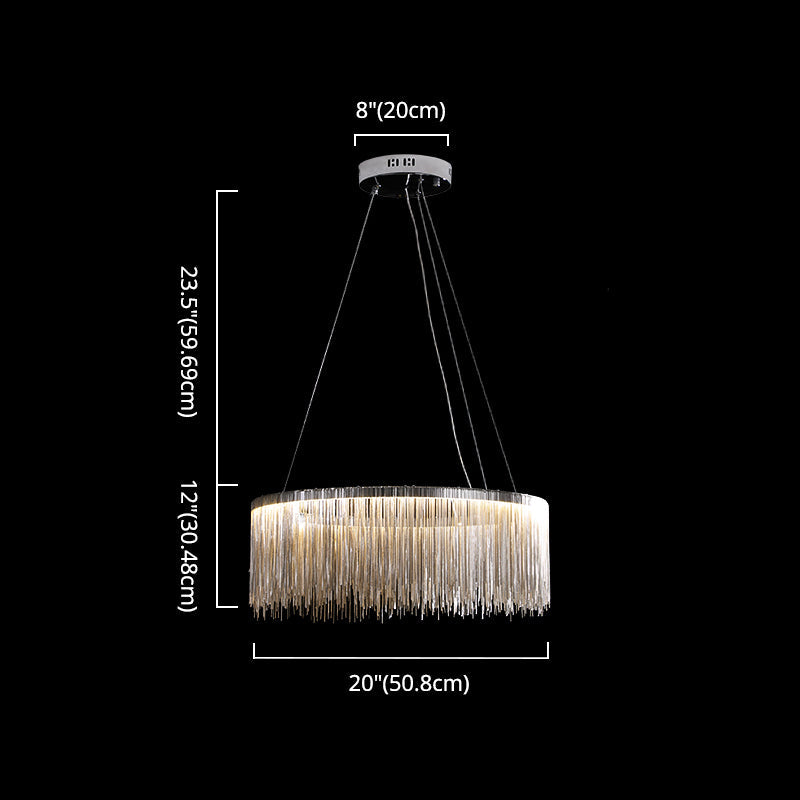Margaux Tassel Chain Circular Chandelier