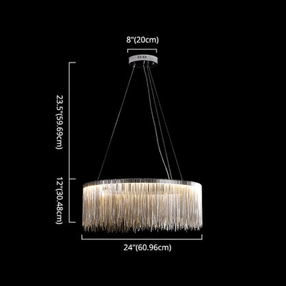 Margaux Tassel Chain Circular Chandelier