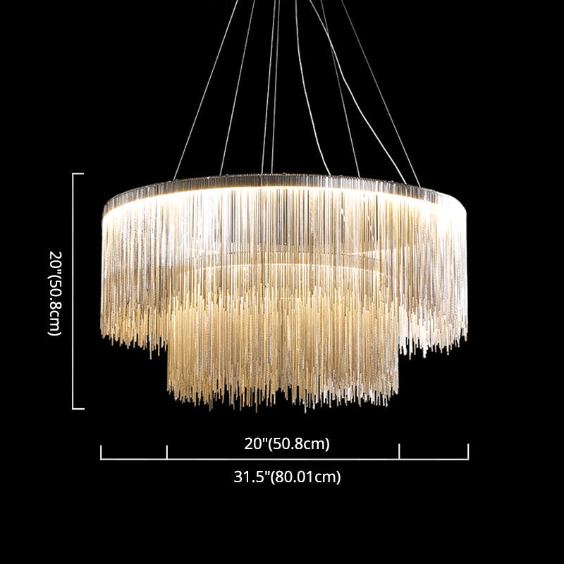 Margaux Tassel Chain Circular Chandelier