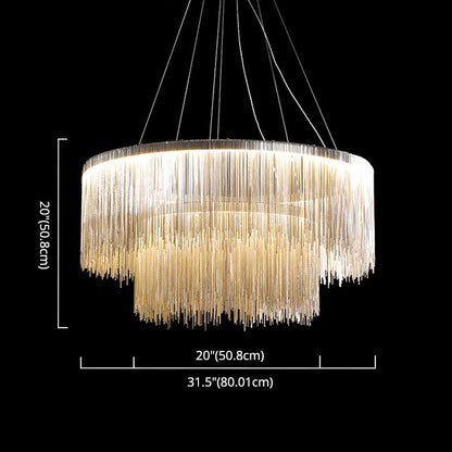 Margaux Tassel Chain Circular Chandelier