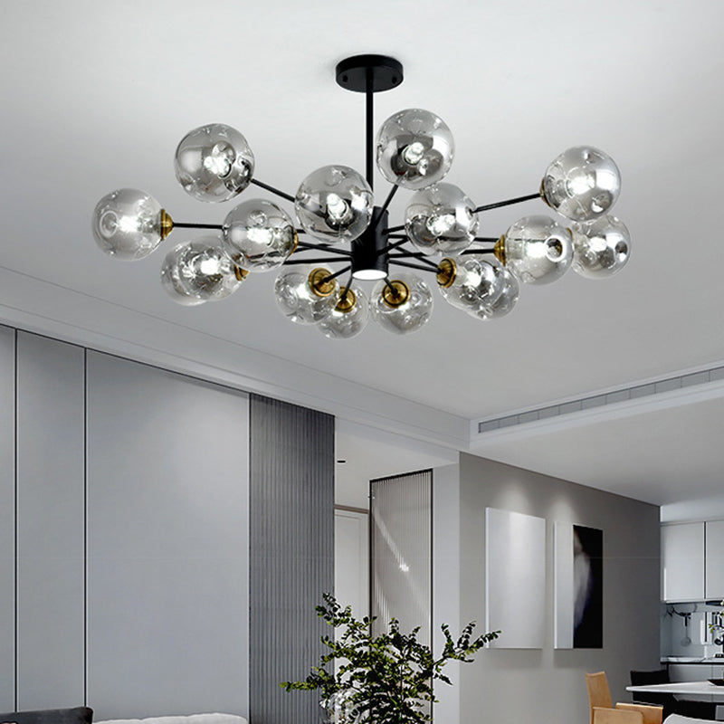 Colette Bubble Glass Chandelier 2 Tier Modern Pendant