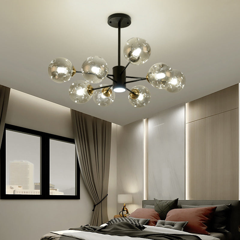Colette Bubble Glass Chandelier 2 Tier Modern Pendant