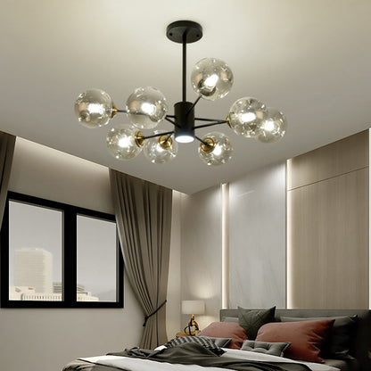 Colette Bubble Glass Chandelier 2 Tier Modern Pendant