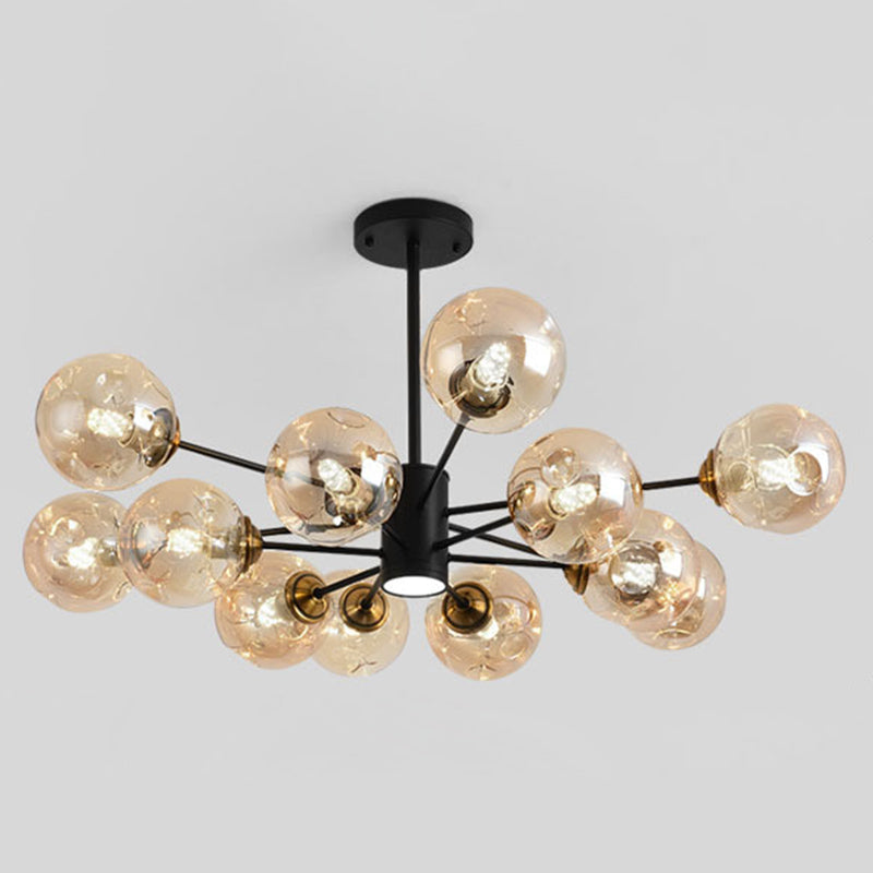 Colette Bubble Glass Chandelier 2 Tier Modern Pendant