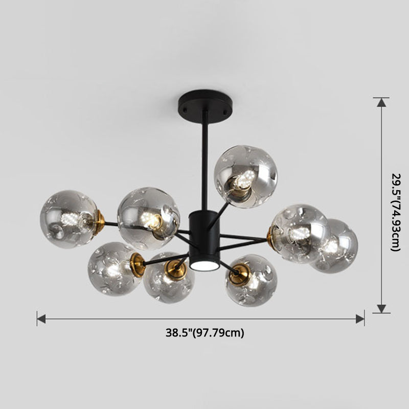 Colette Bubble Glass Chandelier 2 Tier Modern Pendant