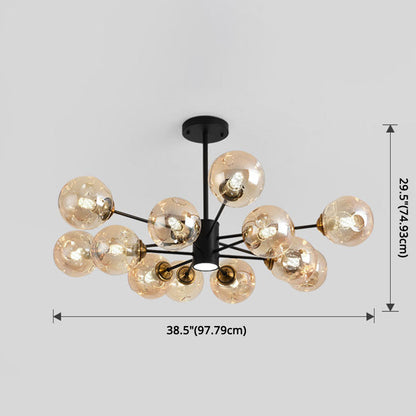 Colette Bubble Glass Chandelier 2 Tier Modern Pendant