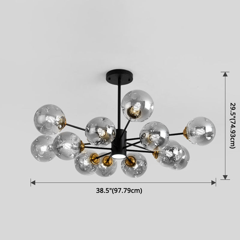 Colette Bubble Glass Chandelier 2 Tier Modern Pendant