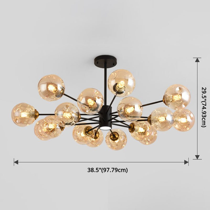 Colette Bubble Glass Chandelier 2 Tier Modern Pendant