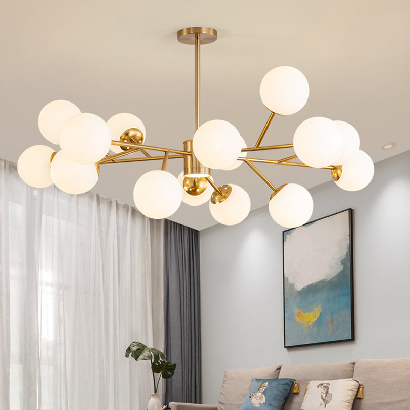 Isabelle Globe Glass Chandelier Modern Sputnik Pendant