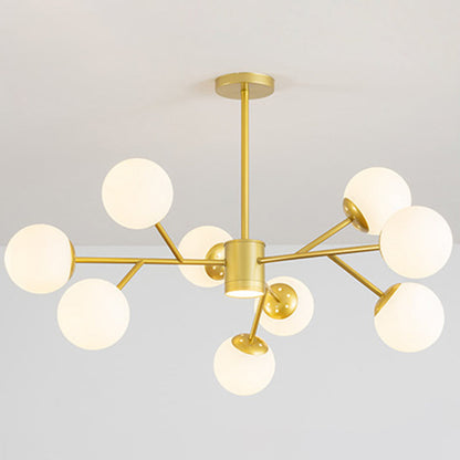 Isabelle Globe Glass Chandelier Modern Sputnik Pendant