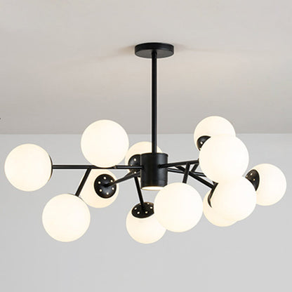 Isabelle Globe Glass Chandelier Modern Sputnik Pendant