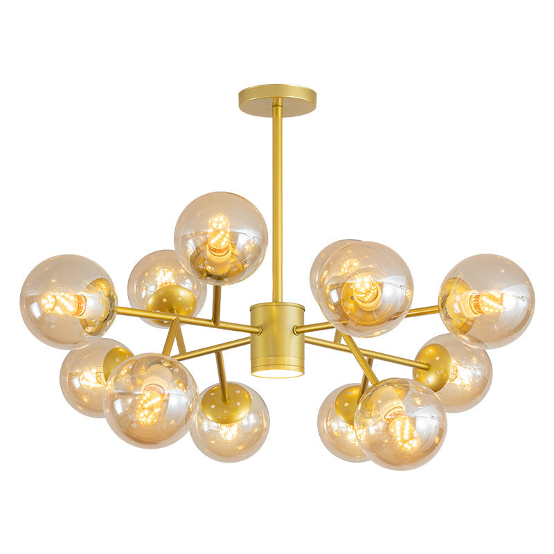 Isabelle Globe Glass Chandelier Modern Sputnik Pendant