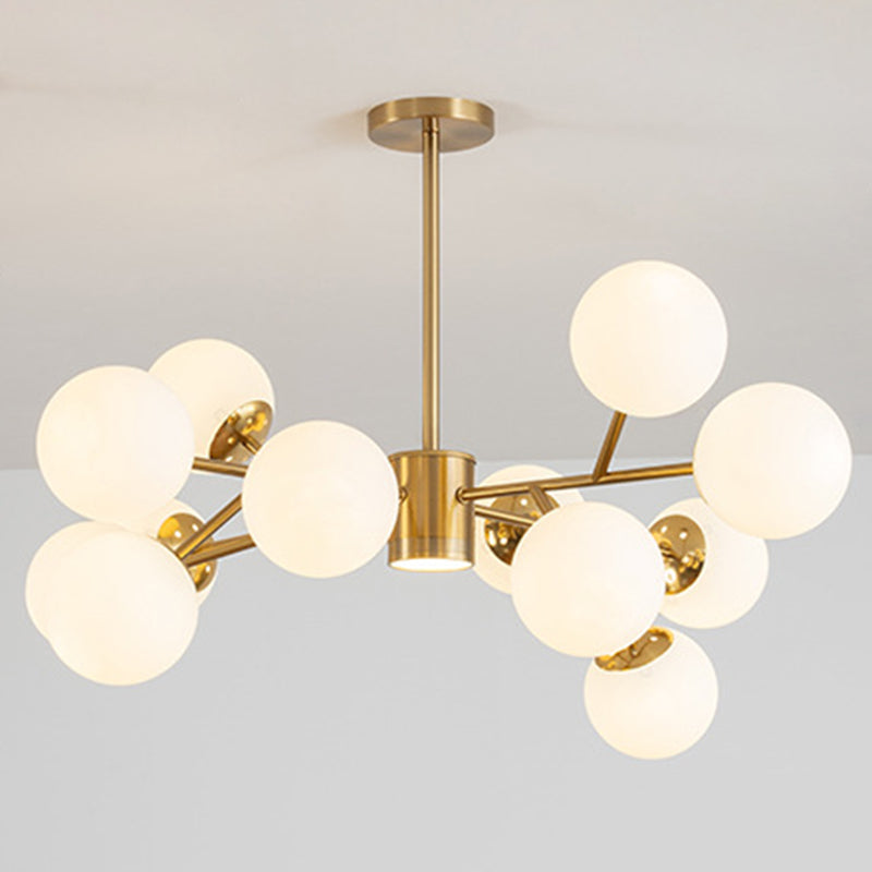 Isabelle Globe Glass Chandelier Modern Sputnik Pendant