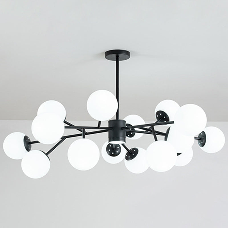 Isabelle Globe Glass Chandelier Modern Sputnik Pendant