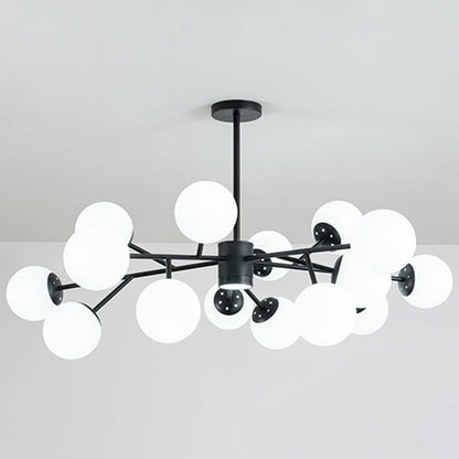 Isabelle Globe Glass Chandelier Modern Sputnik Pendant