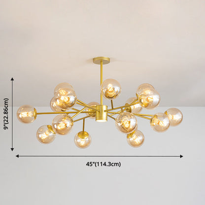 Isabelle Globe Glass Chandelier Modern Sputnik Pendant