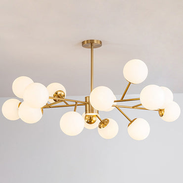 Isabelle Globe Glass Chandelier Modern Sputnik Pendant
