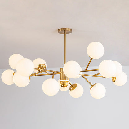 Isabelle Globe Glass Chandelier Modern Sputnik Pendant
