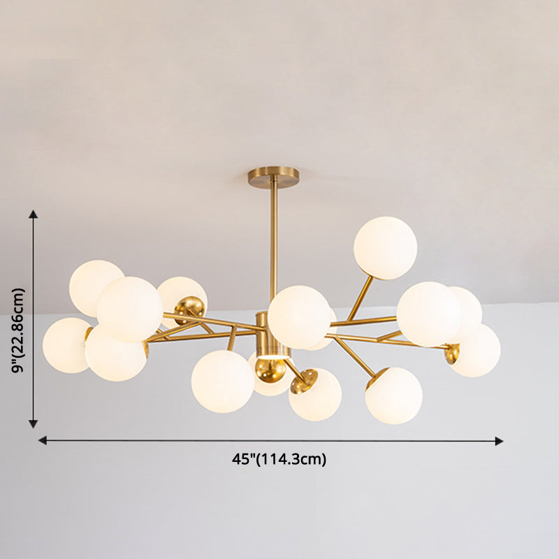 Isabelle Globe Glass Chandelier Modern Sputnik Pendant
