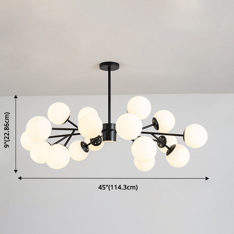 Isabelle Globe Glass Chandelier Modern Sputnik Pendant