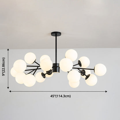 Isabelle Globe Glass Chandelier Modern Sputnik Pendant