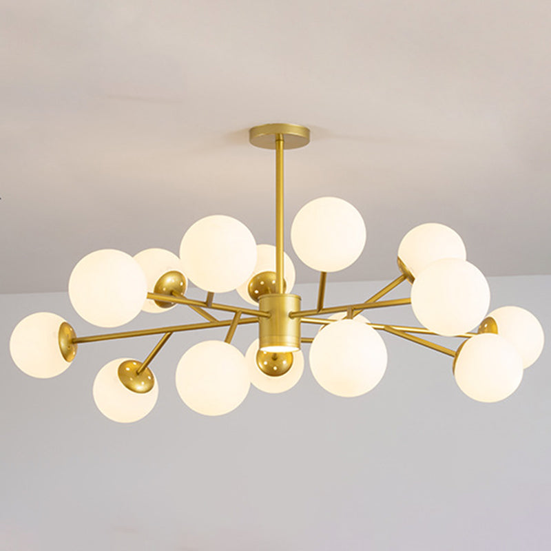 Isabelle Globe Glass Chandelier Modern Sputnik Pendant