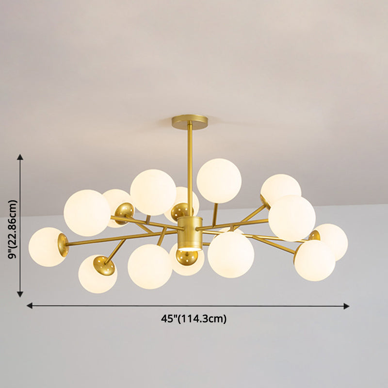 Isabelle Globe Glass Chandelier Modern Sputnik Pendant