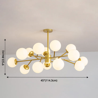 Isabelle Globe Glass Chandelier Modern Sputnik Pendant
