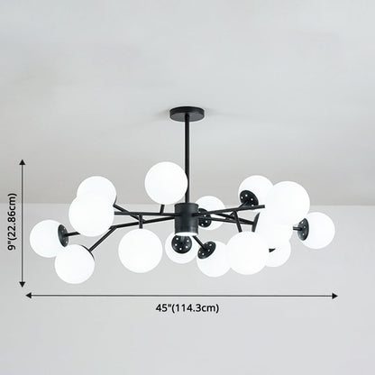 Isabelle Globe Glass Chandelier Modern Sputnik Pendant