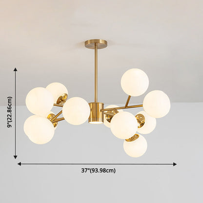 Isabelle Globe Glass Chandelier Modern Sputnik Pendant